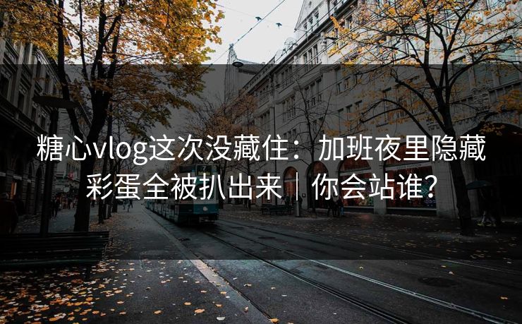 糖心vlog这次没藏住：加班夜里隐藏彩蛋全被扒出来｜你会站谁？  第1张