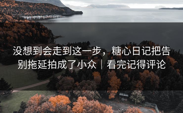 没想到会走到这一步,糖心日记把告别拖延拍成了小众|看完记得评论 第1张 没想到会走到这一步,糖心日记把告别拖延拍成了小众|看完记得评论 第1张