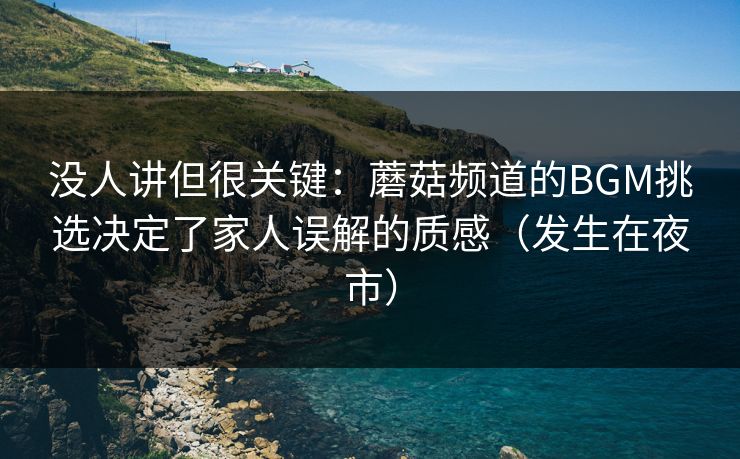 没人讲但很关键：蘑菇频道的BGM挑选决定了家人误解的质感（发生在夜市）  第1张