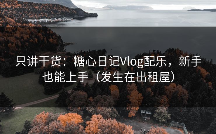 只讲干货:糖心日记Vlog配乐,新手也能上手(发生在出租屋) 只讲干货:糖心日记Vlog配乐,新手也能上手(发生在出租屋)