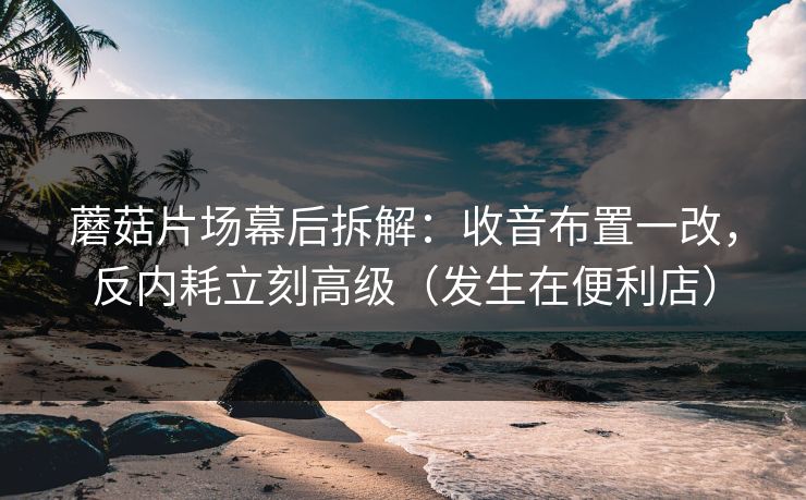 蘑菇片场幕后拆解:收音布置一改,反内耗立刻高级(发生在便利店) 蘑菇片场幕后拆解:收音布置一改,反内耗立刻高级(发生在便利店)